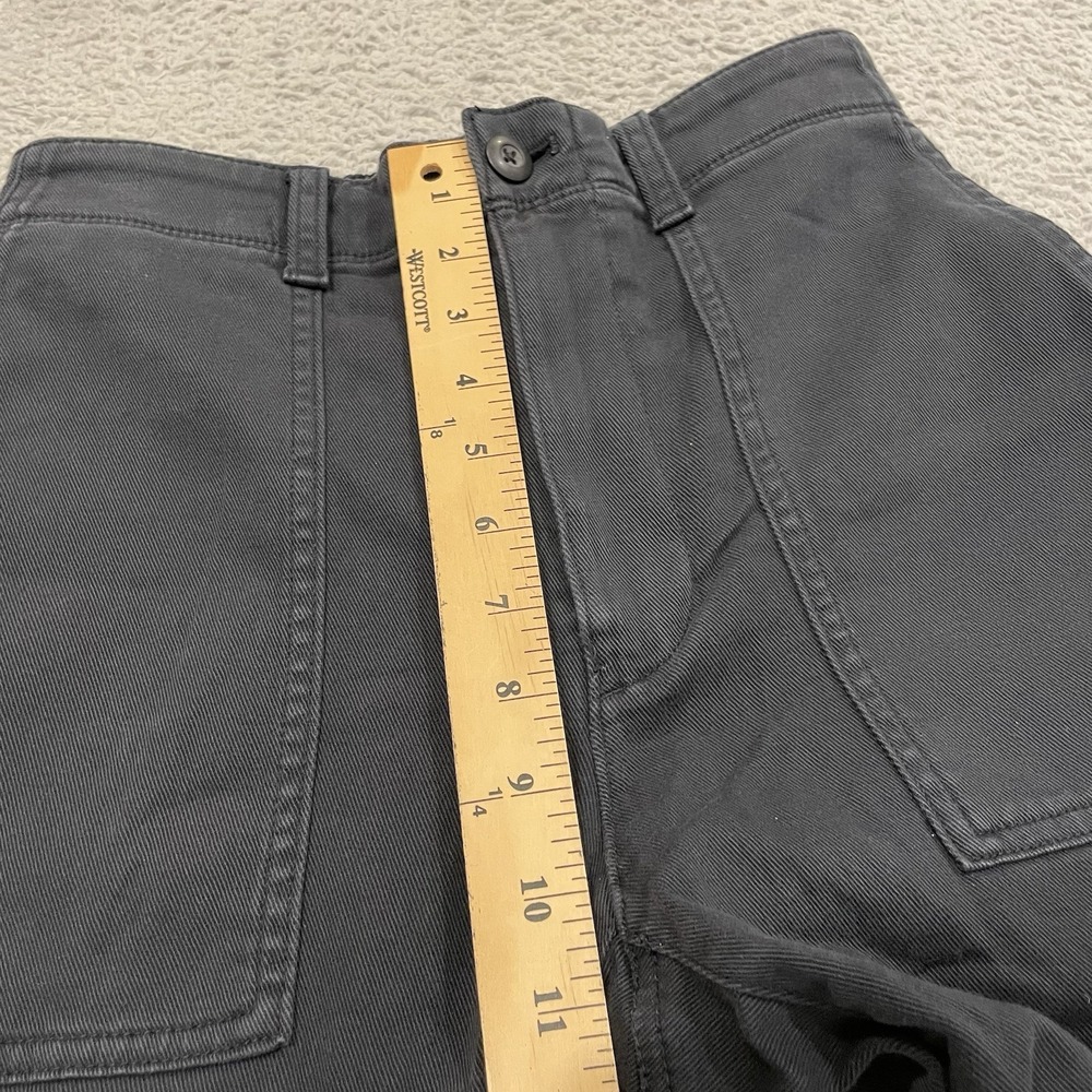 Gap Carpenter Pants Womens 2 Black Utility Work Elastic Waist High Rise Straight - Picture 10 of 14